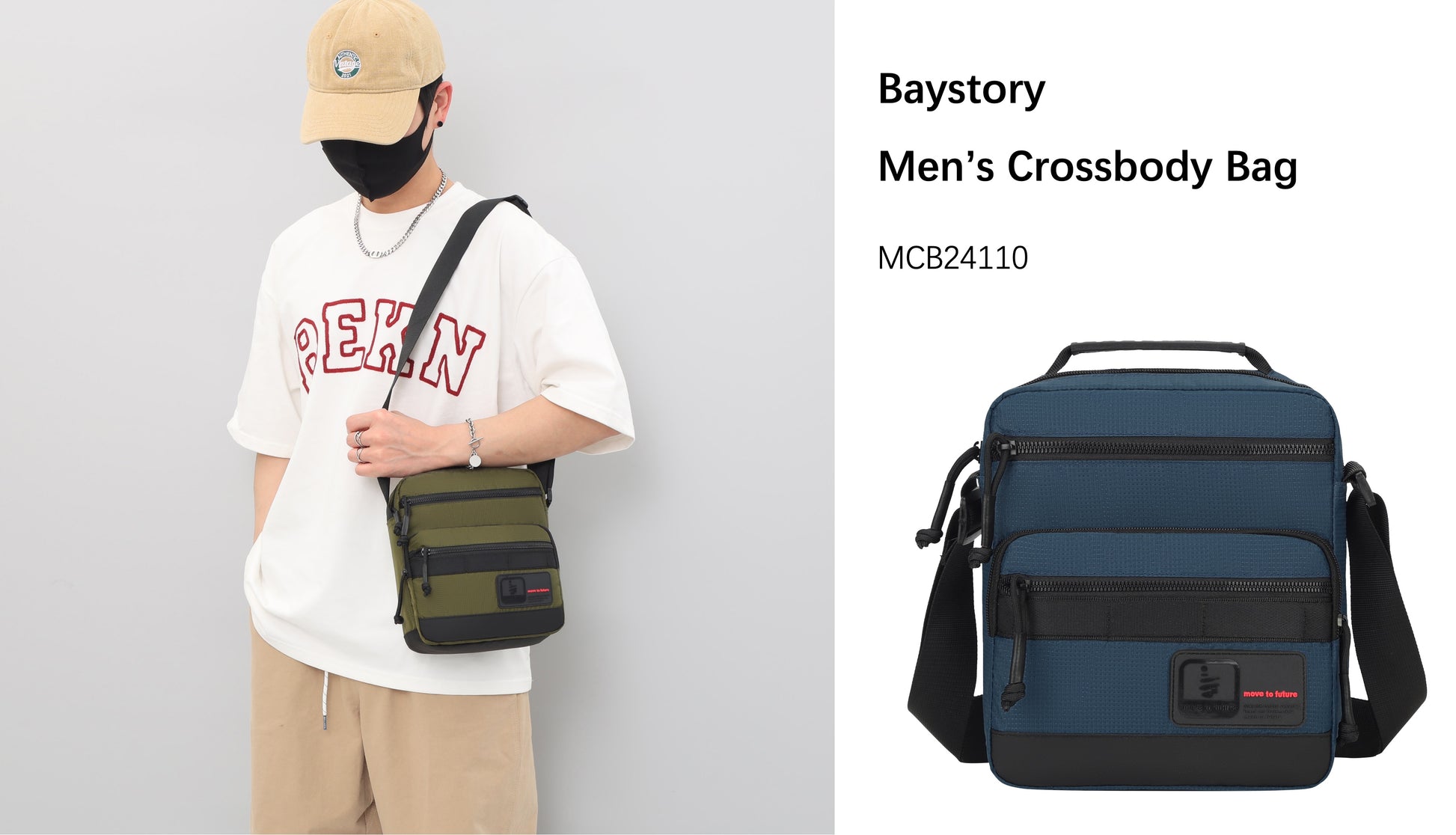 Baystory Men’s Crossbody Bag MCB24110 - Baystory