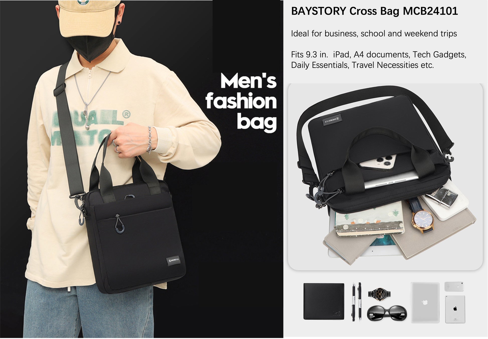 Baystory Men's Crossbody Bag MCB24101 - Baystory