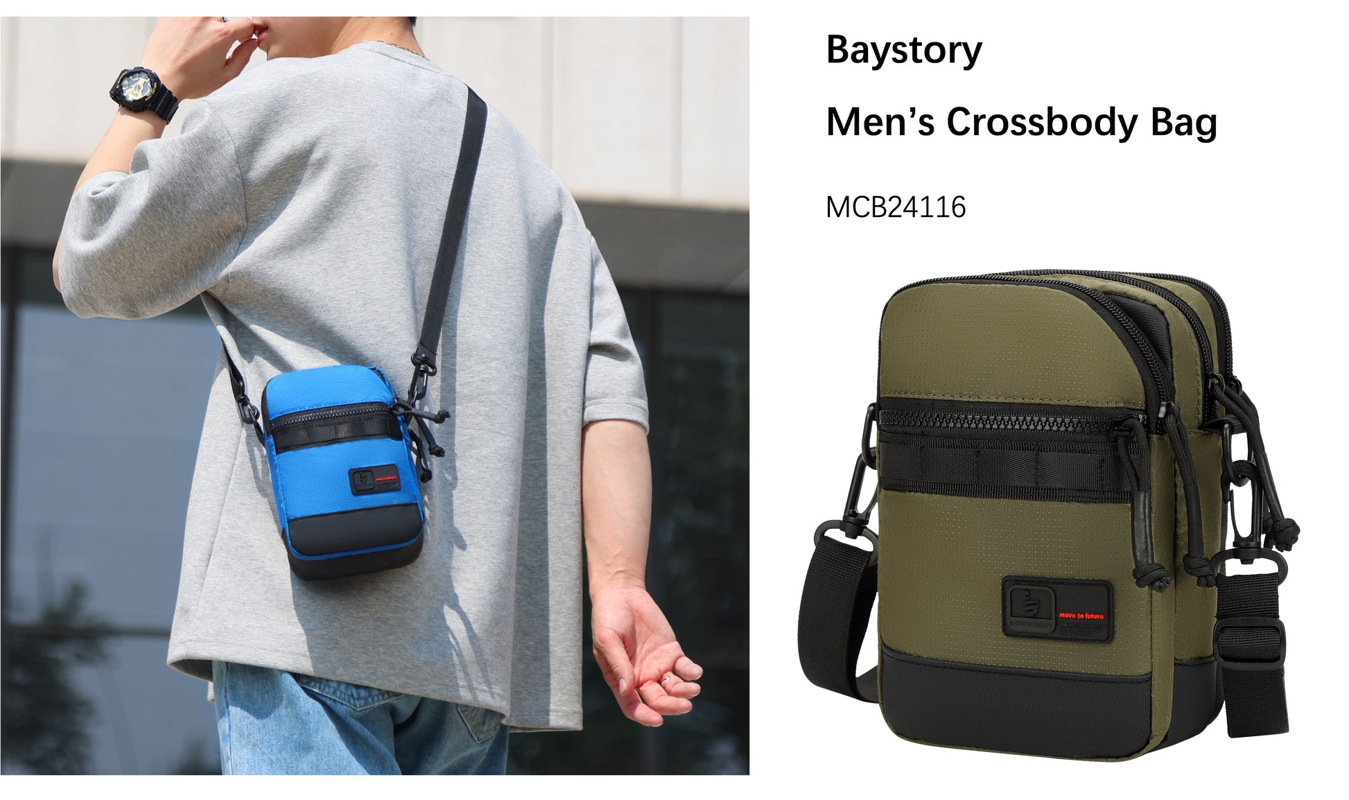 Baystory Men’s Crossbody Bag MCB24116 - Baystory