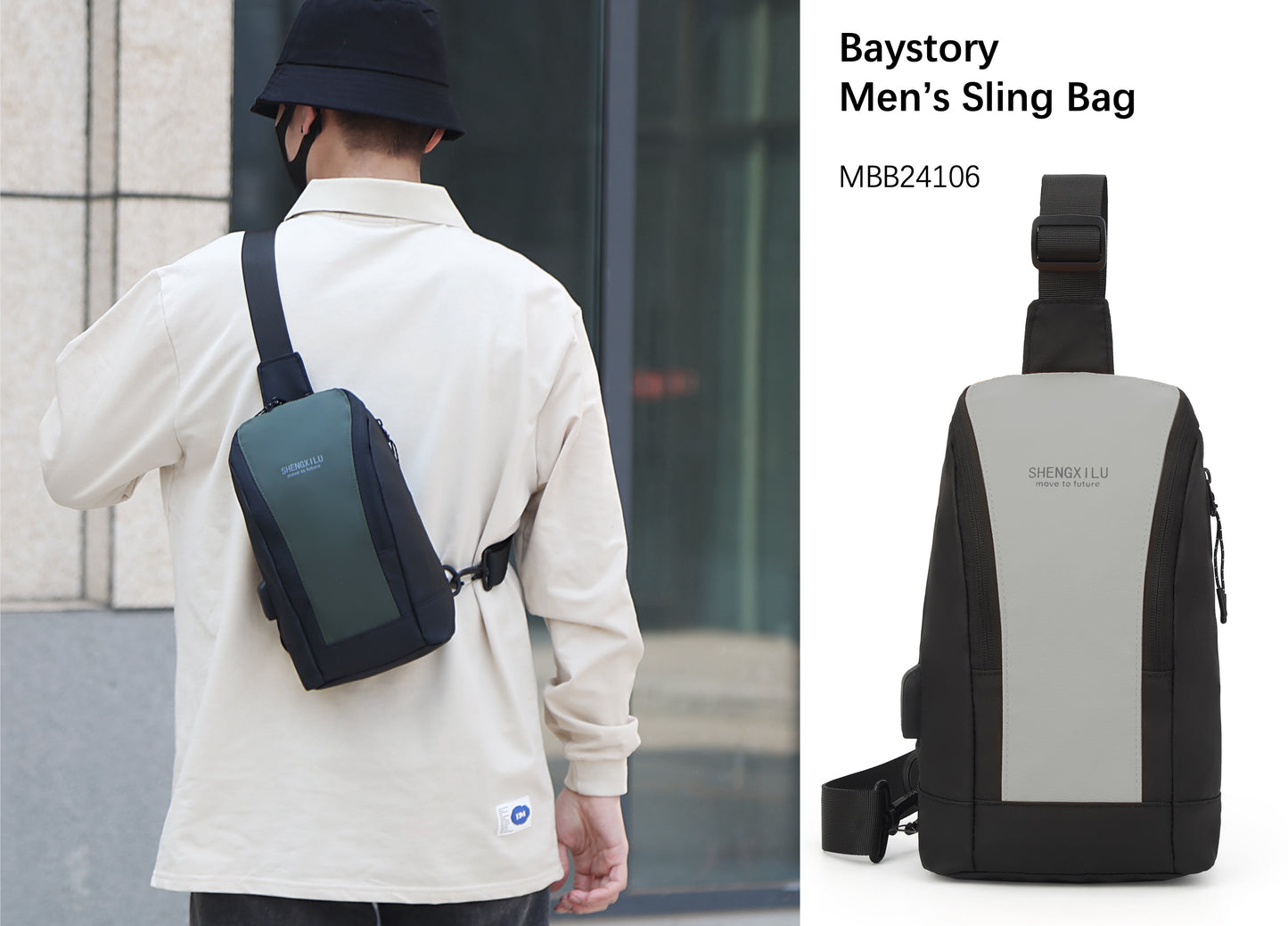 Baystory Men's Sling bag MBB24106 - Baystory