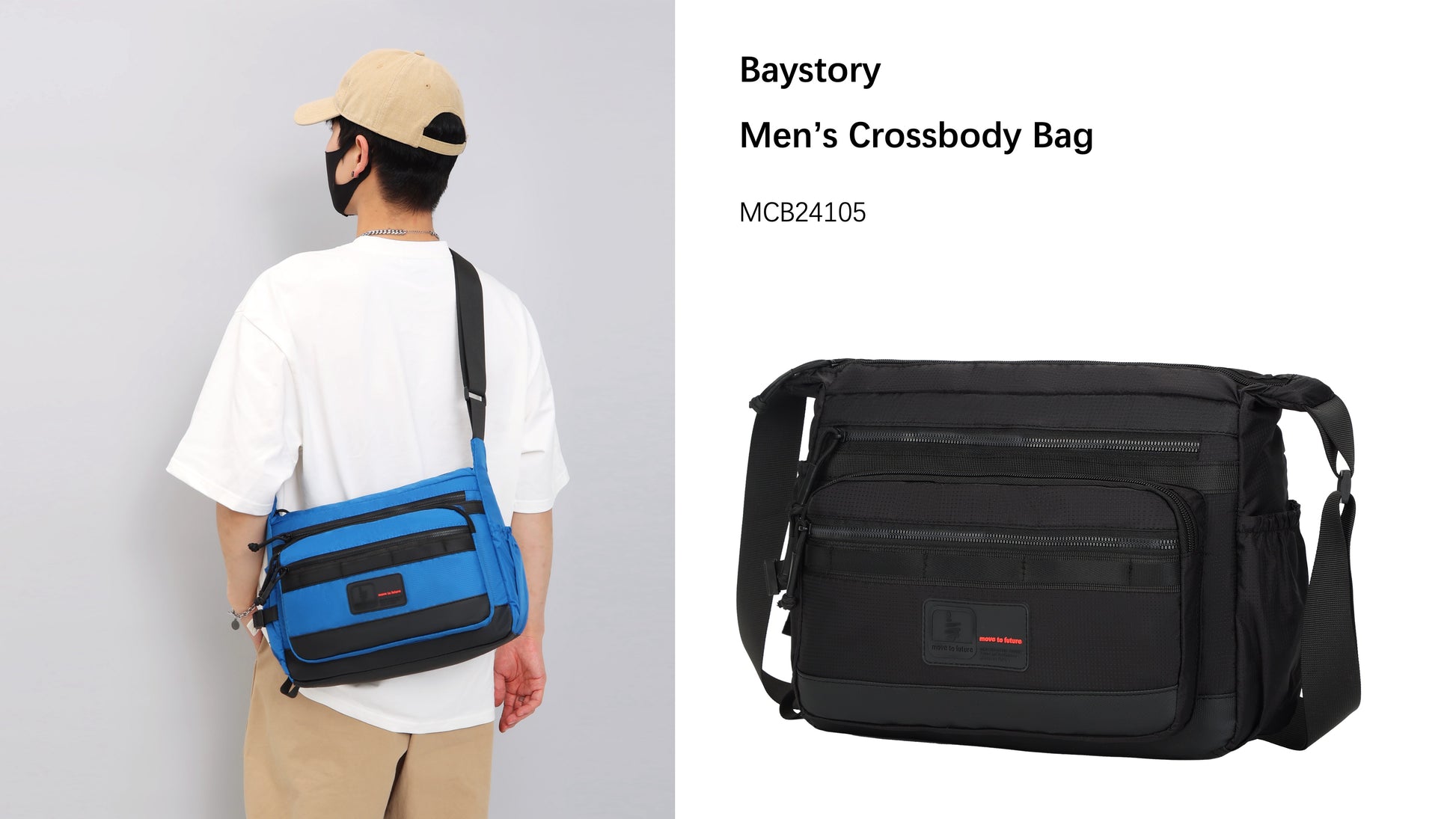 Baystory Men’s Crossbody Bag MCB24105 - Baystory