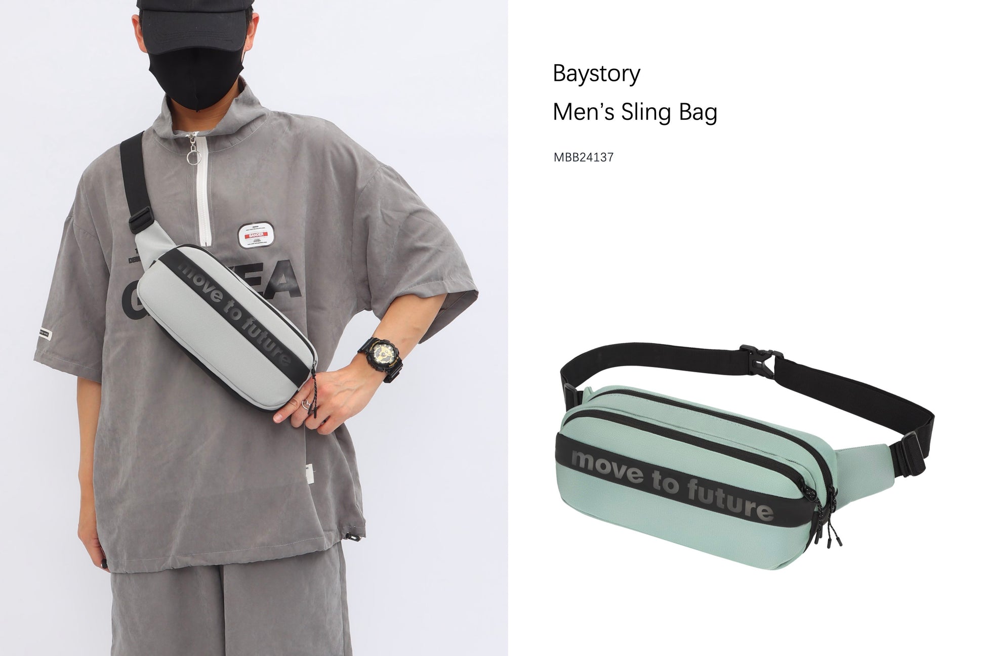 Baystory Men’s Sling Bag MBB24137 - Baystory